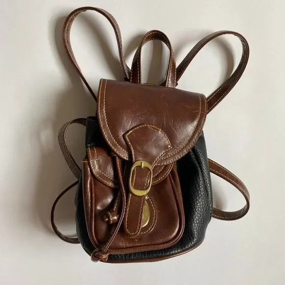 Black & brown mini backpack - Picture 1 of 8